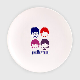 Тарелка 3D с принтом The Beatles faces в Курске, фарфор | диаметр - 210 мм
диаметр для нанесения принта - 120 мм | beatles | the beatles | the beatles faces | бителс