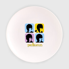 Тарелка 3D с принтом The Beatles pop art в Курске, фарфор | диаметр - 210 мм
диаметр для нанесения принта - 120 мм | beatles | the beatles | the beatles pop art | бителс