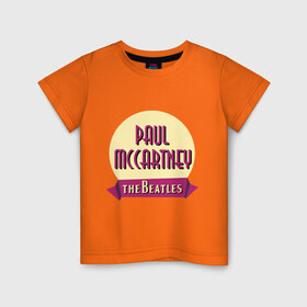 Детская футболка хлопок с принтом Paul McCartney The Beatles в Курске, 100% хлопок | круглый вырез горловины, полуприлегающий силуэт, длина до линии бедер | beatles | paul mccartney the beatles | the beatles | бителс