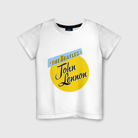 Детская футболка хлопок с принтом John Lennon The Beatles в Курске, 100% хлопок | круглый вырез горловины, полуприлегающий силуэт, длина до линии бедер | Тематика изображения на принте: beatles | john lennon | the beatles | бителс | джон ленон