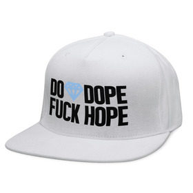 Кепка снепбек с прямым козырьком с принтом Do Dope Fuck Hope в Курске, хлопок 100% |  | diamond | dope | swag | сваг | свог | свэг