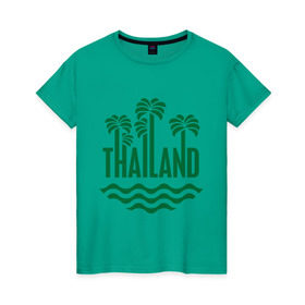 Женская футболка хлопок с принтом Тайланд в Курске, 100% хлопок | прямой крой, круглый вырез горловины, длина до линии бедер, слегка спущенное плечо | tailand | тайланд