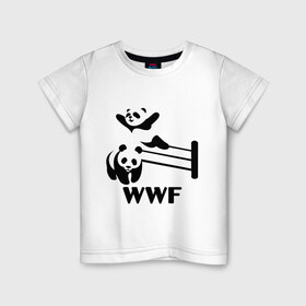 Детская футболка хлопок с принтом wwf Wrestling Challenge в Курске, 100% хлопок | круглый вырез горловины, полуприлегающий силуэт, длина до линии бедер | Тематика изображения на принте: wrestling challenge | wwf | wwf wrestling challenge