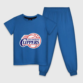 Детская пижама хлопок с принтом LA Clippers в Курске, 100% хлопок |  брюки и футболка прямого кроя, без карманов, на брюках мягкая резинка на поясе и по низу штанин
 | Тематика изображения на принте: basketball | nba | баскетболл | лого баскетбольных клубов | лос анджелес | нба