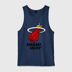 Мужская майка хлопок с принтом Miami Heat-logo в Курске, 100% хлопок |  | Тематика изображения на принте: basketball | nba | баскетболл | лого баскетбольных клубов | майами | нба