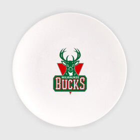 Тарелка с принтом Milwaukee Bucks - logo в Курске, фарфор | диаметр - 210 мм
диаметр для нанесения принта - 120 мм | Тематика изображения на принте: basketball | nba | баскетболл | лого баскетбольных клубов | нба