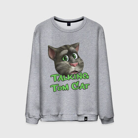 Мужской свитшот хлопок с принтом Talking Tom Cat в Курске, 100% хлопок |  | говорящий кот том | игровые приложения | игры