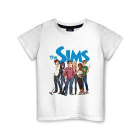 Детская футболка хлопок с принтом The Sims heroes в Курске, 100% хлопок | круглый вырез горловины, полуприлегающий силуэт, длина до линии бедер | игры | компьютерные игры | симс | симы