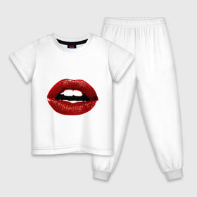 Детская пижама хлопок с принтом Pop art lips в Курске, 100% хлопок |  брюки и футболка прямого кроя, без карманов, на брюках мягкая резинка на поясе и по низу штанин
 | поп арт