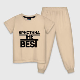 Детская пижама хлопок с принтом Кристина the best в Курске, 100% хлопок |  брюки и футболка прямого кроя, без карманов, на брюках мягкая резинка на поясе и по низу штанин
 | женское имя | имена | лучшая