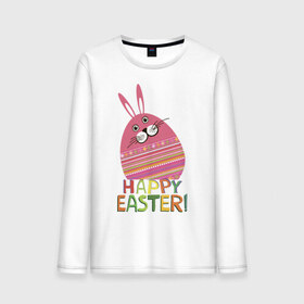 Мужской лонгслив хлопок с принтом Easter rabbit в Курске, 100% хлопок |  | Тематика изображения на принте: happy easter | кролик | пасха | пасхальное яйцо | пасхальный кролик | счастливой пасхи