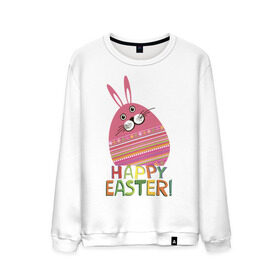 Мужской свитшот хлопок с принтом Easter rabbit в Курске, 100% хлопок |  | Тематика изображения на принте: happy easter | кролик | пасха | пасхальное яйцо | пасхальный кролик | счастливой пасхи
