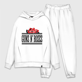 Мужской костюм хлопок OVERSIZE с принтом Guns n roses red в Курске,  |  | guns and roses | rock | ганс н роуз | музыка | рок