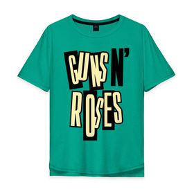 Мужская футболка хлопок Oversize с принтом Guns n roses cream в Курске, 100% хлопок | свободный крой, круглый ворот, “спинка” длиннее передней части | guns and roses | rock | ганс н роуз | музыка | рок