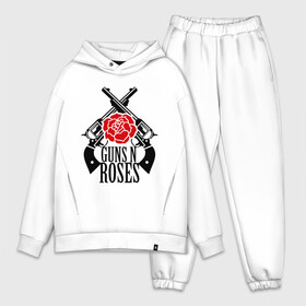 Мужской костюм хлопок OVERSIZE с принтом Guns n roses rose в Курске,  |  | guns and roses | rock | ганс н роуз | музыка | рок