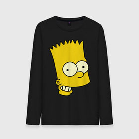 Мужской лонгслив хлопок с принтом Голова Барта в Курске, 100% хлопок |  | bart | bart simpson | simpsons | барт симпсон | голова барта | симпсоны | симсоны