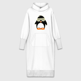 Платье удлиненное хлопок с принтом Пингвин в очках жалюзи glow в Курске,  |  | пингвин
