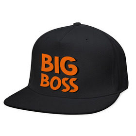 Кепка снепбек с прямым козырьком с принтом Big Boss в Курске, хлопок 100% |  | big | big boss | boss | большой | большой босс | босс