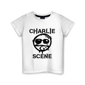 Детская футболка хлопок с принтом Charlie Scene (HU) в Курске, 100% хлопок | круглый вырез горловины, полуприлегающий силуэт, длина до линии бедер | charlie | charlie scene | scene | панк | рок | чарли шин