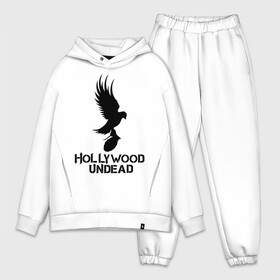 Мужской костюм хлопок OVERSIZE с принтом Hollywood Undead в Курске,  |  | hollywood undead | undead | птица с гранатой | рок реп группа hollywood undead