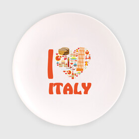 Тарелка с принтом Я люблю Италию в Курске, фарфор | диаметр - 210 мм
диаметр для нанесения принта - 120 мм | Тематика изображения на принте: башня пейзанская | италия | колизей | пицца | я люблю италию