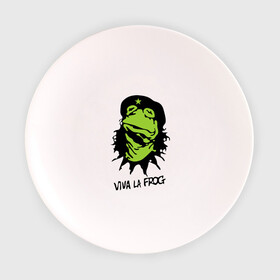 Тарелка с принтом Viva la Frog в Курске, фарфор | диаметр - 210 мм
диаметр для нанесения принта - 120 мм | frog | viva la frog | viva лягушка | лягушка | лягушка чегевара