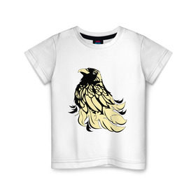 Детская футболка хлопок с принтом Гордый орёл в Курске, 100% хлопок | круглый вырез горловины, полуприлегающий силуэт, длина до линии бедер | животные | орел | птицы