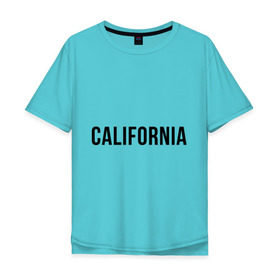 Мужская футболка хлопок Oversize с принтом California (Los Angeles) в Курске, 100% хлопок | свободный крой, круглый ворот, “спинка” длиннее передней части | 