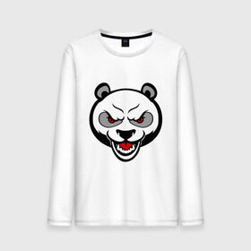 Мужской лонгслив хлопок с принтом Angry panda - злая панда в Курске, 100% хлопок |  | Тематика изображения на принте: панда