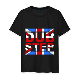 Мужская футболка хлопок с принтом DubStep Great Britain в Курске, 100% хлопок | прямой крой, круглый вырез горловины, длина до линии бедер, слегка спущенное плечо. | dub step | dubstep | британский флаг | дабстеп | дапстеп | музыка