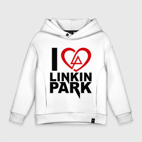 Детское худи Oversize хлопок с принтом I love linkin park (Я люблю Linkin Park) в Курске, френч-терри — 70% хлопок, 30% полиэстер. Мягкий теплый начес внутри —100% хлопок | боковые карманы, эластичные манжеты и нижняя кромка, капюшон на магнитной кнопке | rock | линкин парк | музыкальная группа | рок группа | рок музыка