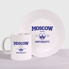 Набор: тарелка + кружка MGU Moscow University купить в Курске