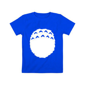 Детская футболка хлопок с принтом Тоторо грудь в Курске, 100% хлопок | круглый вырез горловины, полуприлегающий силуэт, длина до линии бедер | anime | totoro | аниме | тоторо