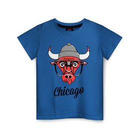 Детская футболка хлопок с принтом Chicago swag в Курске, 100% хлопок | круглый вырез горловины, полуприлегающий силуэт, длина до линии бедер | chicago bulls | swag | swag style | буйвол | бык | одежда сваг | сваг | сваг стиль | свег | свог | свэг | чикаго | чикаго булз