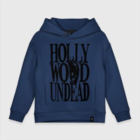 Детское худи Oversize хлопок с принтом HollyWoodUndead в Курске, френч-терри — 70% хлопок, 30% полиэстер. Мягкий теплый начес внутри —100% хлопок | боковые карманы, эластичные манжеты и нижняя кромка, капюшон на магнитной кнопке | hollywood undead | hu | hu mask one color | undead | птица с гранатой | рок реп группа hollywood undead