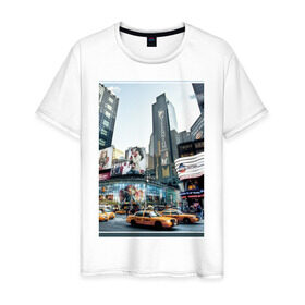 Мужская футболка хлопок с принтом Millennium в Курске, 100% хлопок | прямой крой, круглый вырез горловины, длина до линии бедер, слегка спущенное плечо. | Тематика изображения на принте: new york | ny | urban style | город | города | нью йорк | урбан