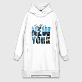 Платье-худи хлопок с принтом Надпись NY в Курске,  |  | new york | ny | nyc | urban | город | города | нью йорк | урбан