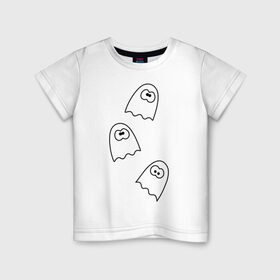 Детская футболка хлопок с принтом Привидения в Курске, 100% хлопок | круглый вырез горловины, полуприлегающий силуэт, длина до линии бедер | 