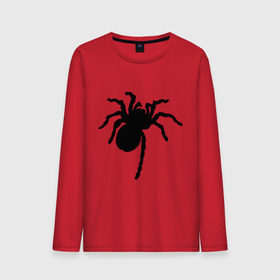 Мужской лонгслив хлопок с принтом Паук (spider) в Курске, 100% хлопок |  | насекомые | паутина | паучок | черная вдова | черный паук