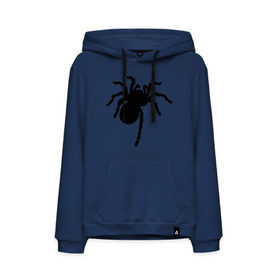 Мужская толстовка хлопок с принтом Паук (spider) в Курске, френч-терри, мягкий теплый начес внутри (100% хлопок) | карман-кенгуру, эластичные манжеты и нижняя кромка, капюшон с подкладом и шнурком | насекомые | паутина | паучок | черная вдова | черный паук