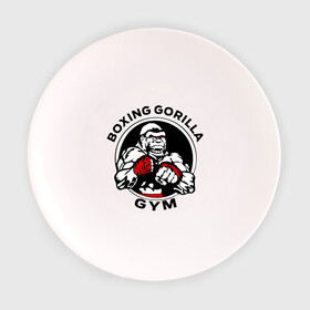 Тарелка с принтом Boxing gorilla gym в Курске, фарфор | диаметр - 210 мм
диаметр для нанесения принта - 120 мм | боец | бокс | боксер | горила | горилла | кулаки | обезьяна | спорт | спортсменам