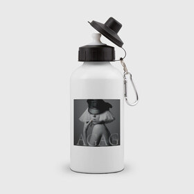 Бутылка спортивная с принтом Ydal Agag в Курске, металл | емкость — 500 мл, в комплекте две пластиковые крышки и карабин для крепления | lady gaga | актирса | голливуд | звезды | знаменитости | леди гага | певица