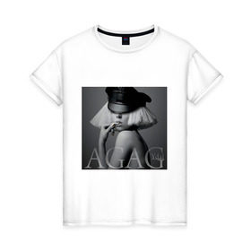Женская футболка хлопок с принтом Ydal Agag в Курске, 100% хлопок | прямой крой, круглый вырез горловины, длина до линии бедер, слегка спущенное плечо | lady gaga | актирса | голливуд | звезды | знаменитости | леди гага | певица
