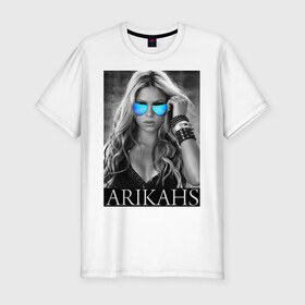 Мужская футболка премиум с принтом Arikahs в Курске, 92% хлопок, 8% лайкра | приталенный силуэт, круглый вырез ворота, длина до линии бедра, короткий рукав | shakira | актирса | голливуд | звезды | знаменитости | певица | шакира