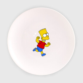 Тарелка с принтом Барт бой без правил в Курске, фарфор | диаметр - 210 мм
диаметр для нанесения принта - 120 мм | Тематика изображения на принте: bart simpson | simpsons | барт симпсон | драка | симпсоны