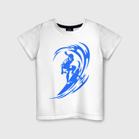 Детская футболка хлопок с принтом Серфинг (surfing) в Курске, 100% хлопок | круглый вырез горловины, полуприлегающий силуэт, длина до линии бедер | серф | серфер | серфинг | экстремальный | экстрим