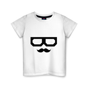Детская футболка хлопок с принтом Skifcha в Курске, 100% хлопок | круглый вырез горловины, полуприлегающий силуэт, длина до линии бедер | skifcha | кот скифча | лицо | очки | скифча | усы
