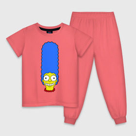 Детская пижама хлопок с принтом Мардж лицо в Курске, 100% хлопок |  брюки и футболка прямого кроя, без карманов, на брюках мягкая резинка на поясе и по низу штанин
 | Тематика изображения на принте: гомер