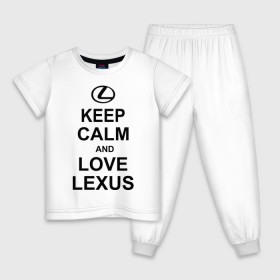 Детская пижама хлопок с принтом keep calm and love lexus в Курске, 100% хлопок |  брюки и футболка прямого кроя, без карманов, на брюках мягкая резинка на поясе и по низу штанин
 | автомобили | машины | сохраняй спокойствие и люби лексус | тачки