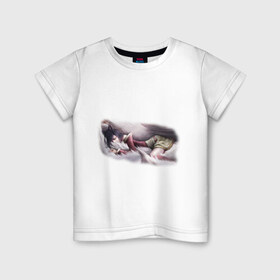 Детская футболка хлопок с принтом Sleeping Ahri League of Legends в Курске, 100% хлопок | круглый вырез горловины, полуприлегающий силуэт, длина до линии бедер | компьютерные игры